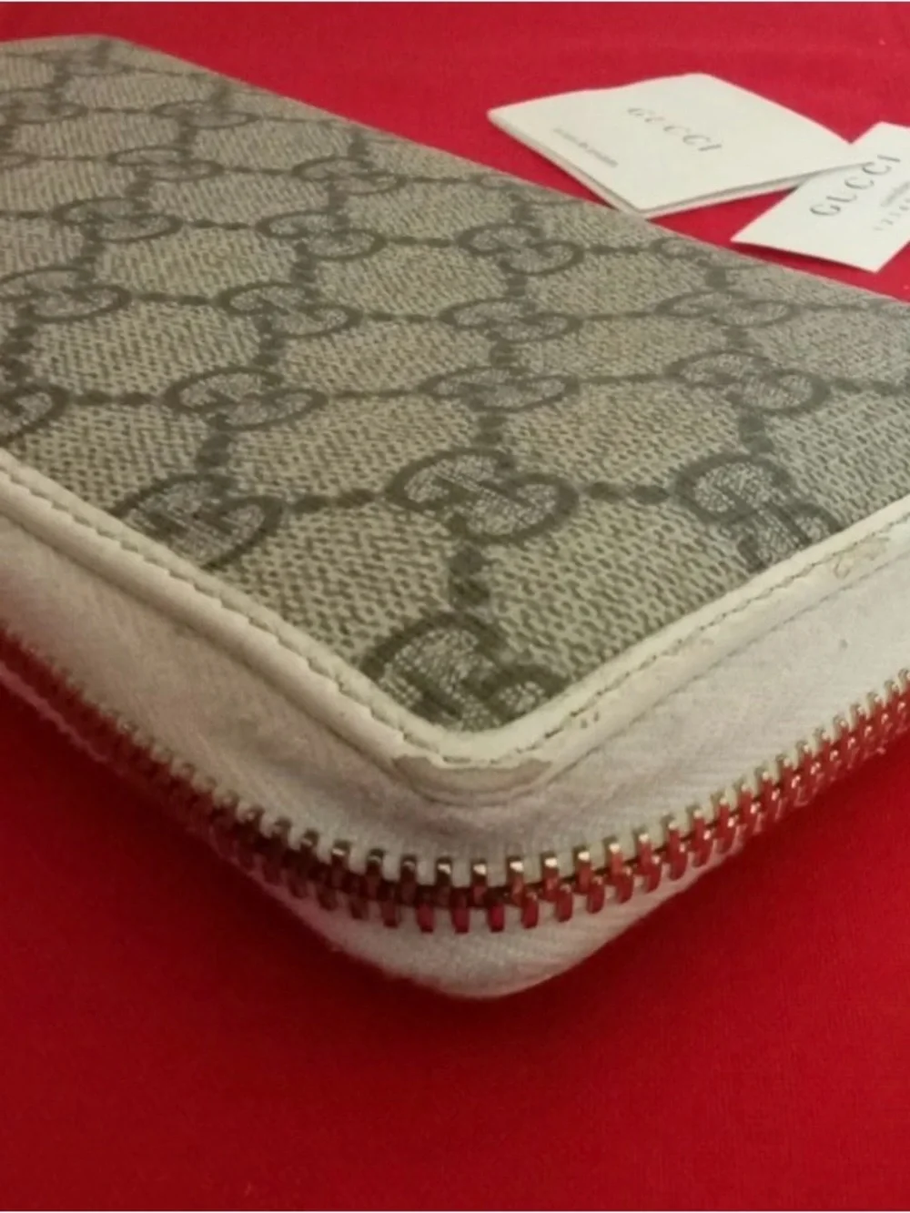 Gucci GG Supreme 1955 Horsebit crossbody wallet with gold accents